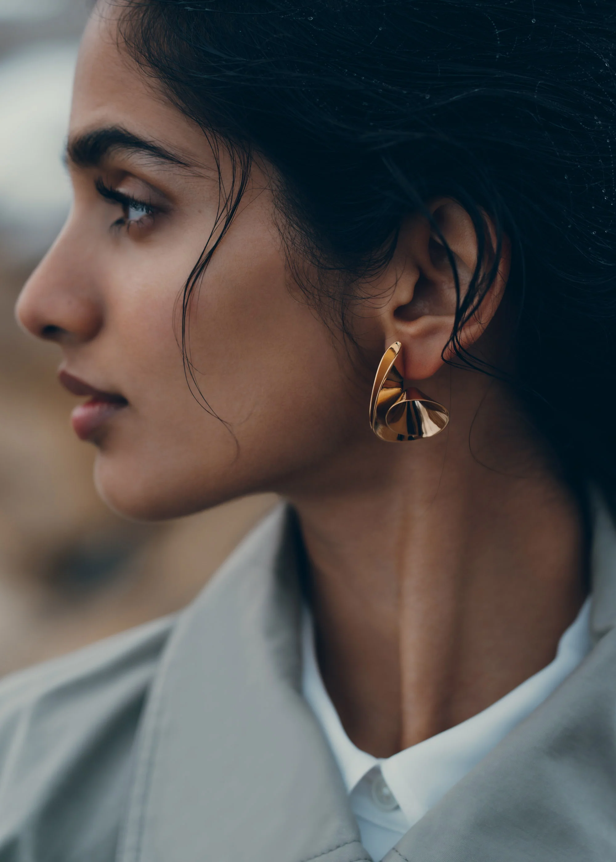 Éole Earrings - 24 carat gold gilded - Image 2